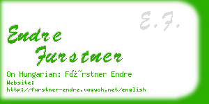 endre furstner business card